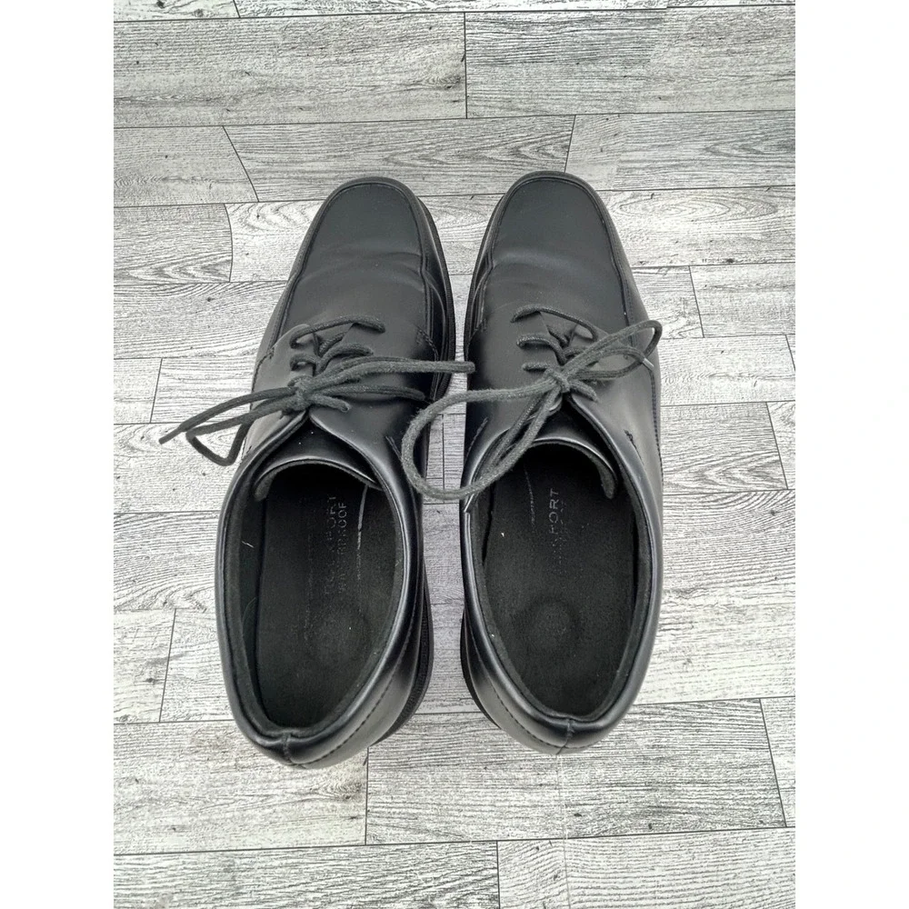Rockport Men Hydro-Shield Waterproof Black‎ Leather Bicycle Toe Oxfords Size 12M